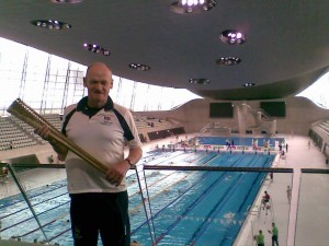 James at the London Olympic Pool
